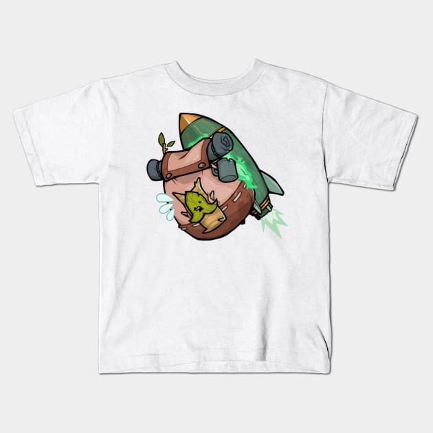 Korok Rocket Space Program Kids T-Shirt by toothy.crow